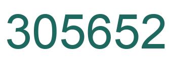 Number 305652 green image