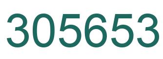 Number 305653 green image