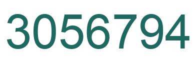 Number 3056794 green image