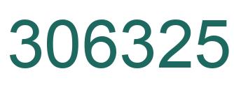 Number 306325 green image