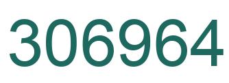 Number 306964 green image