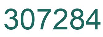Number 307284 green image