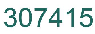 Número 307415 imagen verde
