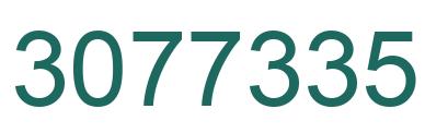 Number 3077335 green image
