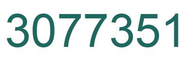 Number 3077351 green image
