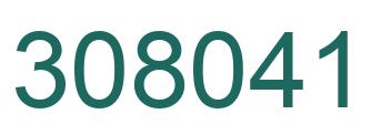Number 308041 green image