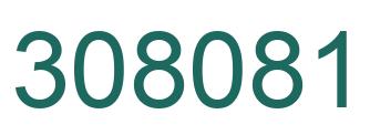 Number 308081 green image
