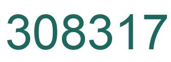 Number 308317 green image