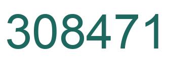 Number 308471 green image