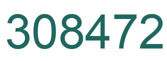 Number 308472 green image
