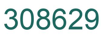 Number 308629 green image