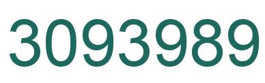 Number 3093989 green image