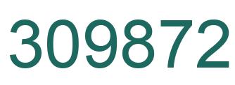 Number 309872 green image