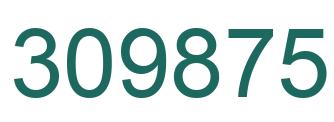 Number 309875 green image