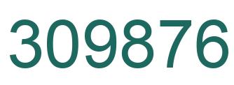 Number 309876 green image