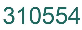 Number 310554 green image