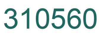 Number 310560 green image