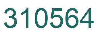 Number 310564 green image