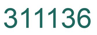 Number 311136 green image
