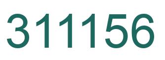 Number 311156 green image