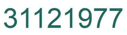 Number 31121977 green image