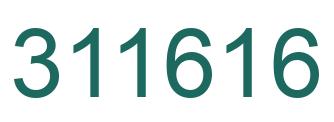 Number 311616 green image