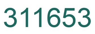 Number 311653 green image