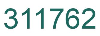 Number 311762 green image