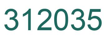 Number 312035 green image