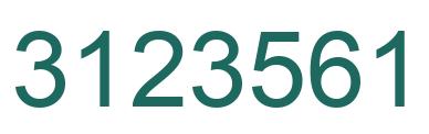 Number 3123561 green image