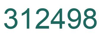 Number 312498 green image