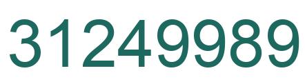 Number 31249989 green image