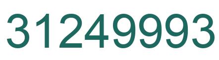 Number 31249993 green image