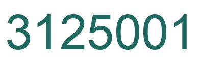 Número 3125001 imagen verde