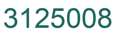 Number 3125008 green image