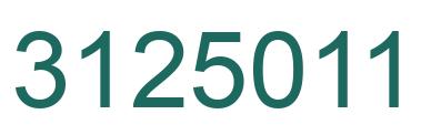 Number 3125011 green image