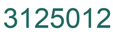 Number 3125012 green image