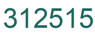 Number 312515 green image