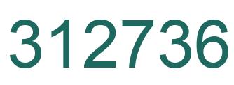 Number 312736 green image