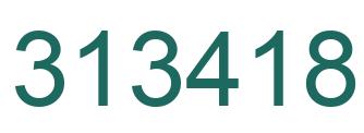 Number 313418 green image