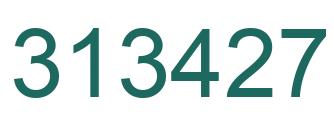 Number 313427 green image