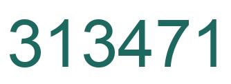 Number 313471 green image