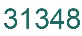 Number 31348 green image