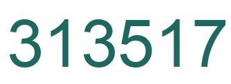 Number 313517 green image