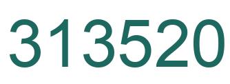 Number 313520 green image