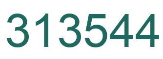 Number 313544 green image