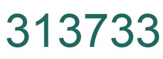 Number 313733 green image