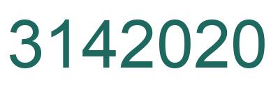 Number 3142020 green image
