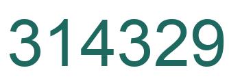 Number 314329 green image