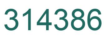 Number 314386 green image